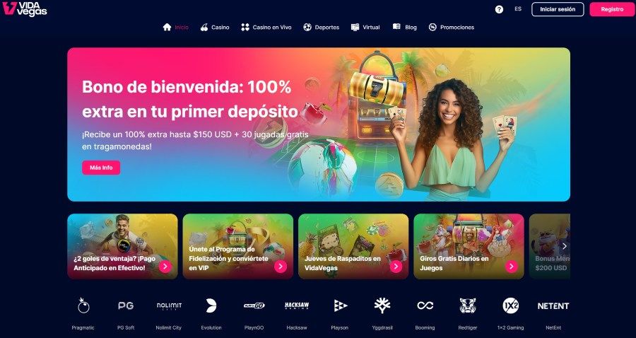 Apuestas en VidaVegas en Ecuador Lobby